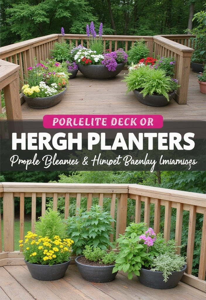 21 Beautiful Decks Ideas for Outdoor Living - 10. Deck with Built-in Planters
