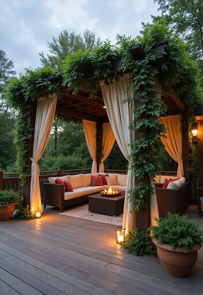 21 Beautiful Decks Ideas for Outdoor Living - 19. Stylish Pergola Deck