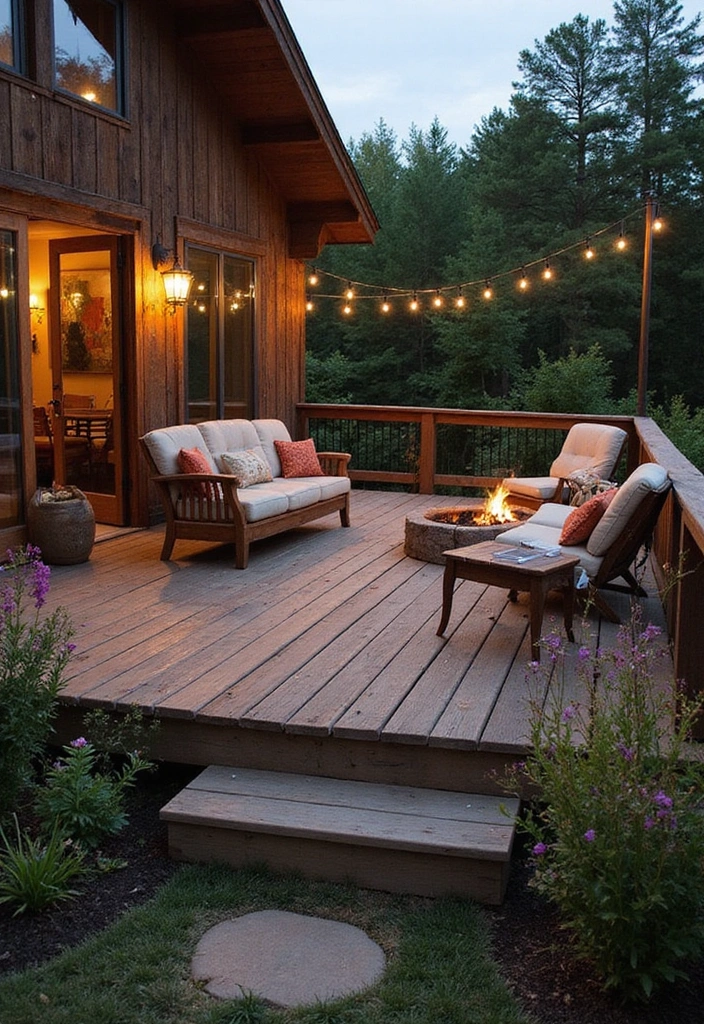 21 Beautiful Decks Ideas for Outdoor Living - 2. Rustic Charm with Reclaimed Wood