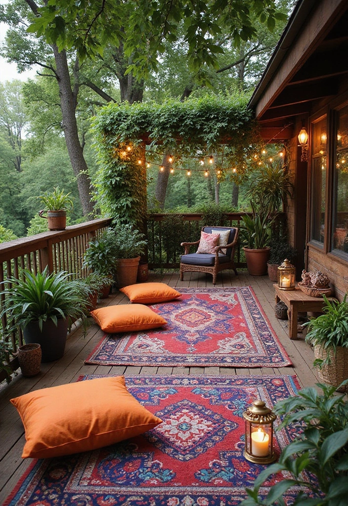 21 Beautiful Decks Ideas for Outdoor Living - 3. Bohemian Bliss