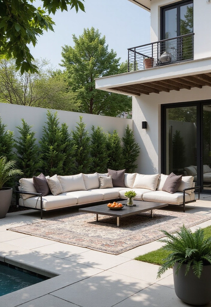 21 Beautiful Decks Ideas for Outdoor Living - 4. Modern Outdoor Living Room