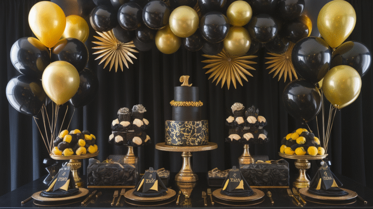 23 Elegant Black and Gold Party Decor Ideas for Timeless Fun