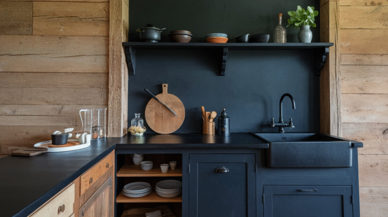 27 Black And Natural Wood Kitchen Ideas