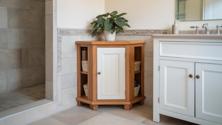 20 Stunning Bathroom Corner Cabinets Ideas