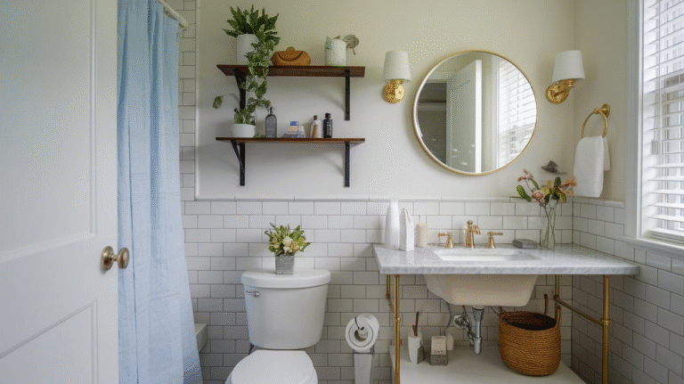 25 Bathroom Shelf Decor Over Toilet Ideas