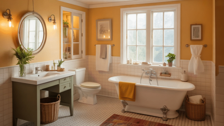 23 Color Drenched Bathroom Ideas