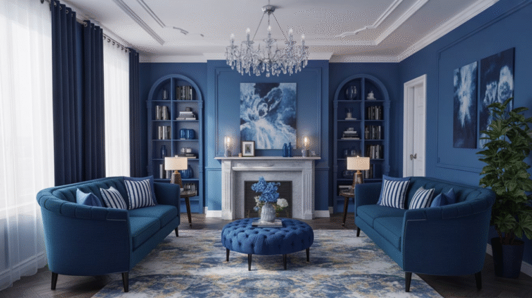 22 Stunning Royal Blue Living Room Ideas