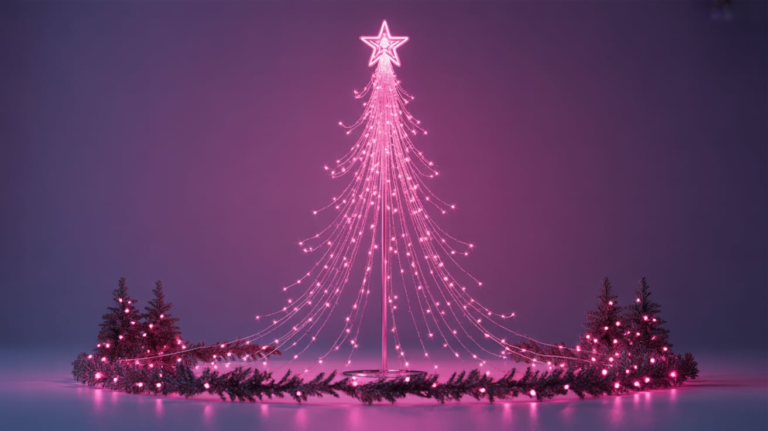 25 Pink Christmas Light Ideas