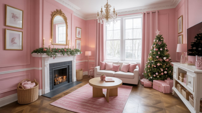 19 Pink Christmas Living Room Ideas