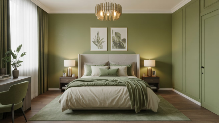 24 Elegant Olive Green Bedroom Ideas