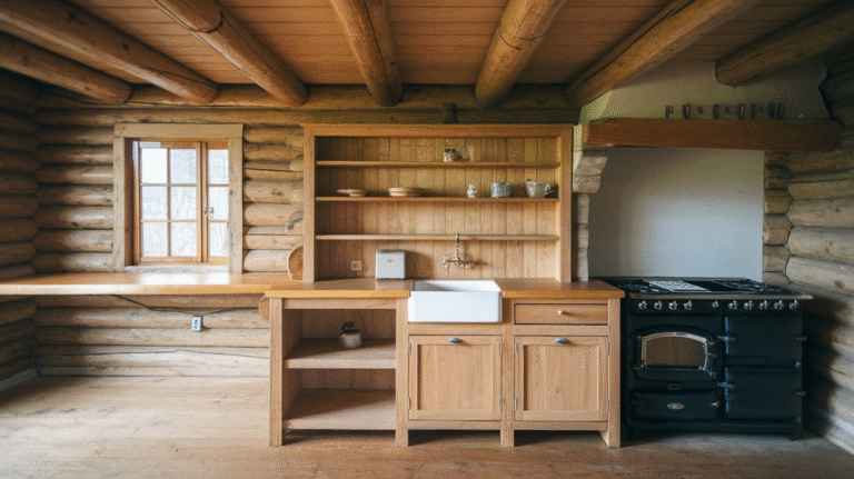 24 Irresistible Log House Kitchen Ideas