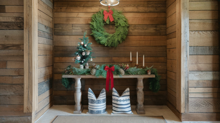 24 Christmas Entryway Table Decor Ideas