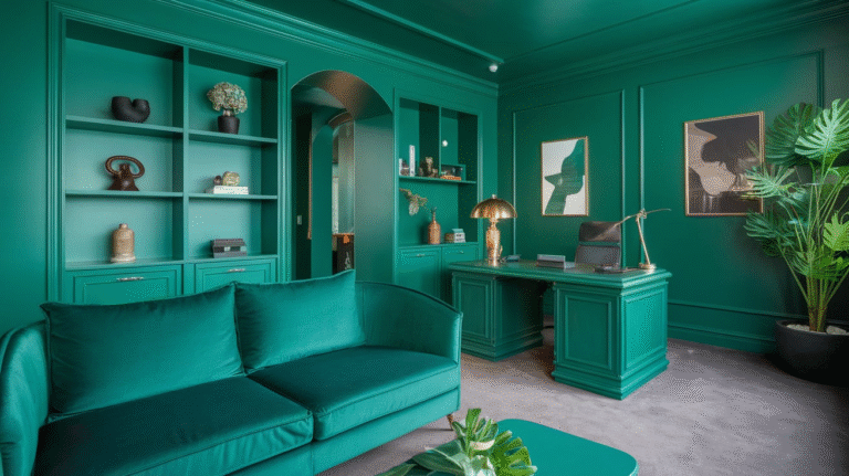 29 Chic Emerald Green Office Ideas