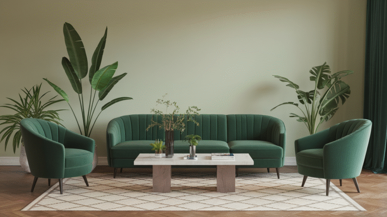25 Chic Emerald Green Living Room Ideas